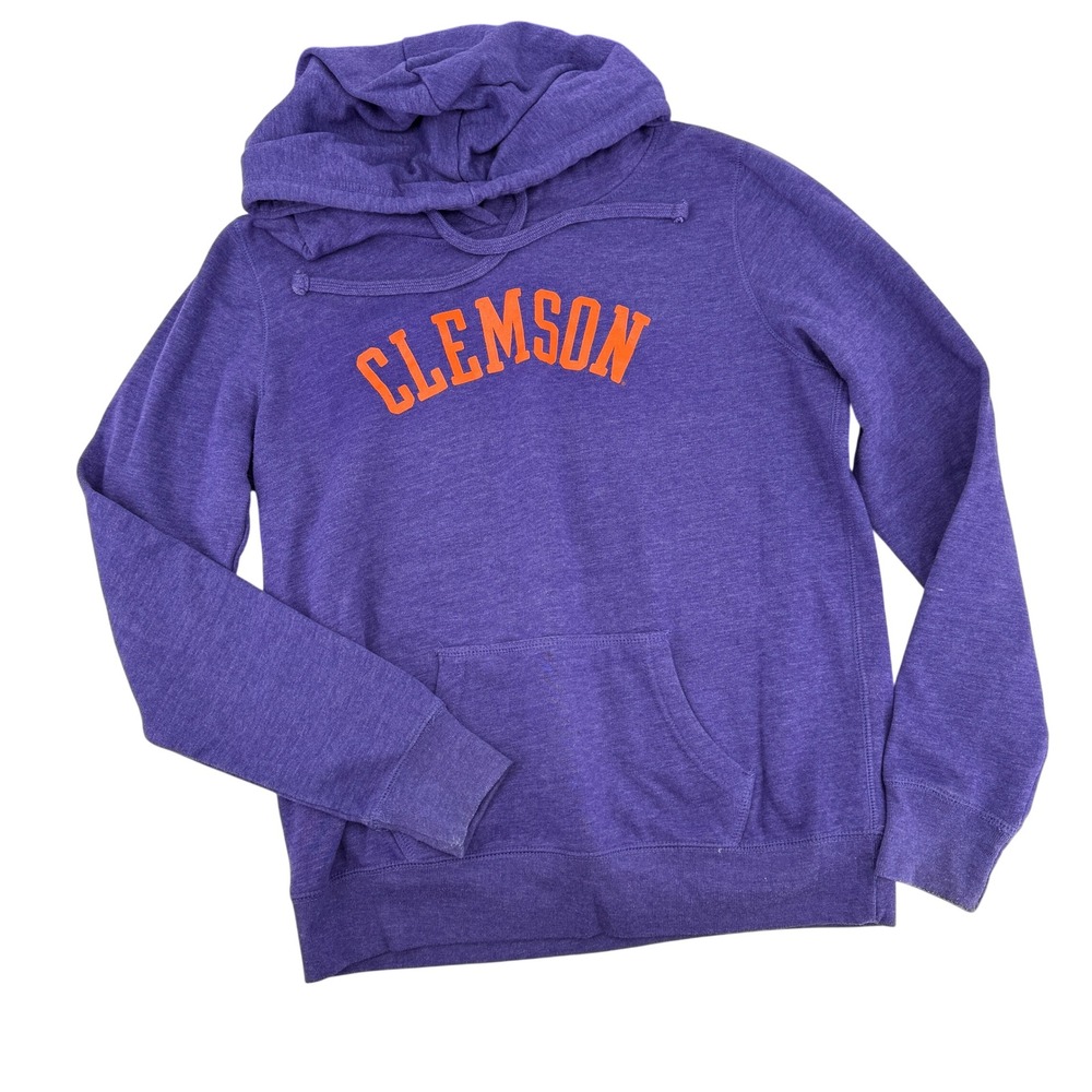 Clemson Tigers Purple Orange‎ Long Sleeve Hoodie Sweatshirt X Large